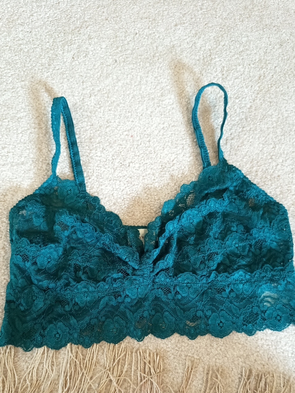 Lace Bralette in Teal - Women's Intimates